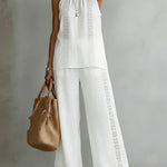 Camilla | Elegant Halter Linen Two-Piece Set
