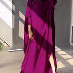 H-Line Loose Buttoned Solid Color Maxi Dresses