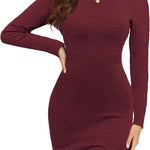 Nadorine Women's Dress Knitted Dress Long-Sleeved Dress (DE Only)