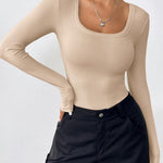 Nadorine Women's Long Sleeve Scoop Neck Shirts