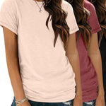 Zeagoo Womens 3 Pack T Shirts Basic Short Sleeve Tees