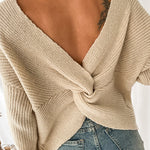 Nadorine Backless Criss Cross Sweater