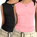 Nadorine Going Out Tops Slim Fit Sleeveless Crop Tank Tops