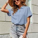 Nadorine Blouse Women's Short Sleeve Shirt Blouse (DE Only)