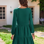 Nadorine Women's Long Sleeve Elegant Ruffle Dresses