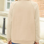 Zeagoo Women's Sweatshrits Quarter Zip Pullover Casual Cable Outfits