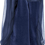 Womens V Neck Button Down Shirts Satin Silk Blouse Mesh Long Sleeve Casual Work Tops - Nadorine (Us Only)