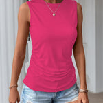 Nadorine Ruched Tank Tops Dressy Casual Shirts
