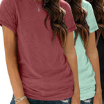 Zeagoo Womens 3 Pack T Shirts Basic Short Sleeve Tees