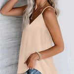 Nadorine V-Neck Spaghetti Strap Tank Top