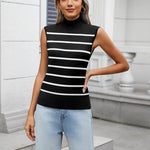 Nadorine Women's 2024 Mock Turtle Neck Sweater Vest