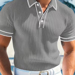 Branson | Color-Blocked Short Sleeve Polo Shirt
