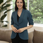 Nadorine Women's Blazer Elegant 3/4 Sleeve Long Blazer (DE Only)