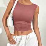 Nadorine Going Out Tops Slim Fit Sleeveless Crop Tank Tops