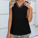 Nadorine Women V Neck Lace Tank Tops