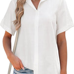 Nadorine Blouse Shirt Blouse Short Sleeve 100% Cotton Shirts (DE Only)