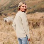 Nadorine Women's Long Sleeve Sweater Casual Ribbed Knit Pullover
