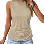 Nadorine Ruched Tank Tops Dressy Casual Shirts