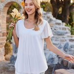 Nadorine Blouse Women's Elegant Ruffle Sleeve Tops (DE Only)