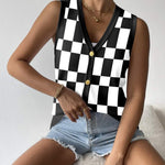 Zeagoo Womens Sweater Vest V Neck Button Down Shirts