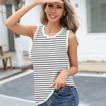 Nadorine Sweater Vest Women Crew Neck Sleeveless Tank Tops