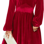 Nadorine Women's Elegant Velvet Dress Winter Dress (DE Only)