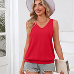 Zeagoo Womens Summer Tank Tops V Neck Sleeveless Tops