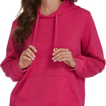 Women Quilted Sweatshirt, Casual Hoodies Pullover with Long Sleeve Hooded Sweatshirt (Us Only)