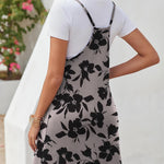 Nadorine Casual Beach Dress Adjustable Strap Floral Boho Sundress