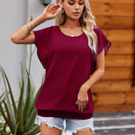 Nadorine Batwing Chiffon Blouse Tunic T-Shirt (DE Only)