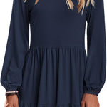 Nadorine Women's Long-Sleeve V-Neck Winter Dress (DE Only)