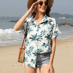 Nadorine Short Sleeve Casual Roll-Up Cuffed Tops