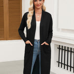 Nadorine Women's Long Cardigans Sweater Lightweight Duster Coat