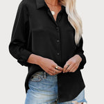 Nadorine Blouses for Women Silk Button Down Shirts