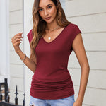 Zeagoo Womens Tank Tops Cute Tops V Neck Cap Sleeeve Tshirts
