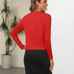 Nadorine Women's Long Sleeve Shrug Cropped Cardigan