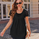 Nadorine Blouse Women's Elegant Ruffle Sleeve Tops (DE Only)