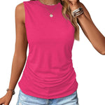 Nadorine Ruched Tank Tops Dressy Casual Shirts