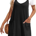 Nadorine Spaghetti Strap Dress Casual V Neck Beach Dress (DE Only)