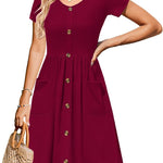 Nadorine Summer Dress Women's Short Sleeve Dresses (DE Only)