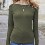 Zeagoo Women's T-Shirt Ribbed Long Sleeve Shirts (DE Only)