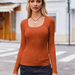 Nadorine Women's Long Sleeve Scoop Neck Shirts