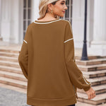 Nadorine Women's Oversized Sweatshirts Hoodies Side Zipper Pullover