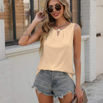 Nadorine Tank Tops Loose Fit Basic Shirts