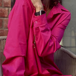 Nadorine Cotton Button Down Shirts Long Sleeve V Neck Tops