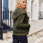 Zeagoo Womens Corduroy Knit Hoodies Zip Up Shirt Jacket