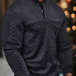 Callum | Textured Stand-Collar Henley