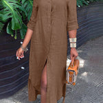 SHIRT NECK BUTTON DRESS