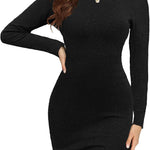 Nadorine Women's Dress Knitted Dress Long-Sleeved Dress (DE Only)