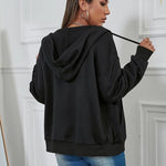 Nadorine Lightweight Hoodies Full Zip Up Oversized Sweatshirts